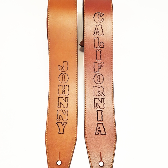 Personalized Leather guitar strap - Picture 3 of 13